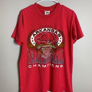 Vintage 1994 Arkansas Razorbacks red grey T-shirt